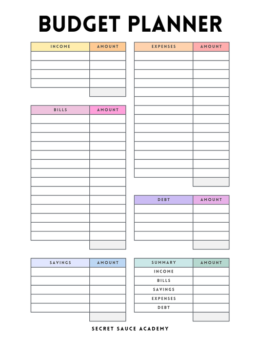 BUDGET PLANNER